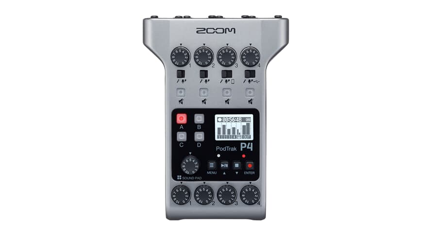 Zoom P4 PodTrak Mixer e interfaccia per podcasting