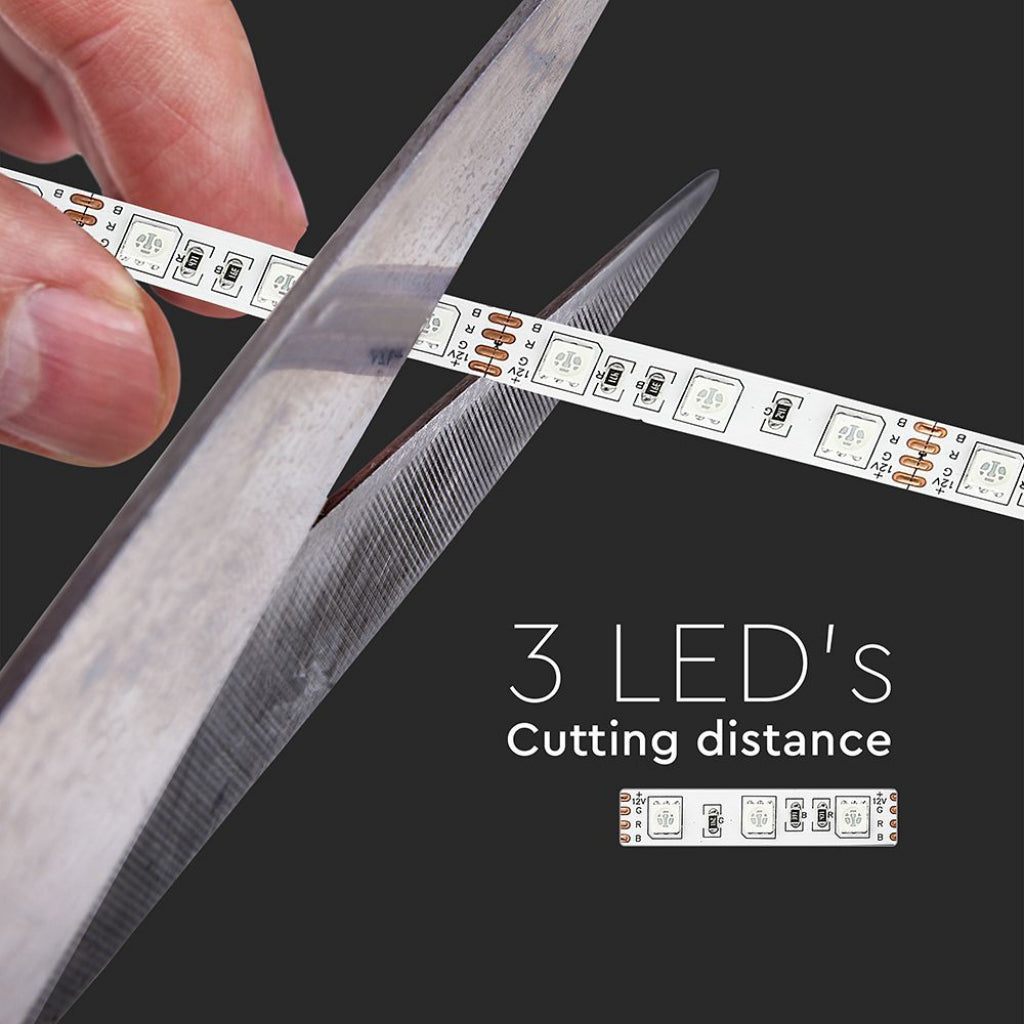 V-TAC Strip LED SMD5050 10,8W/m 5m 60 LED/m RGB 12V IP20 10mm
