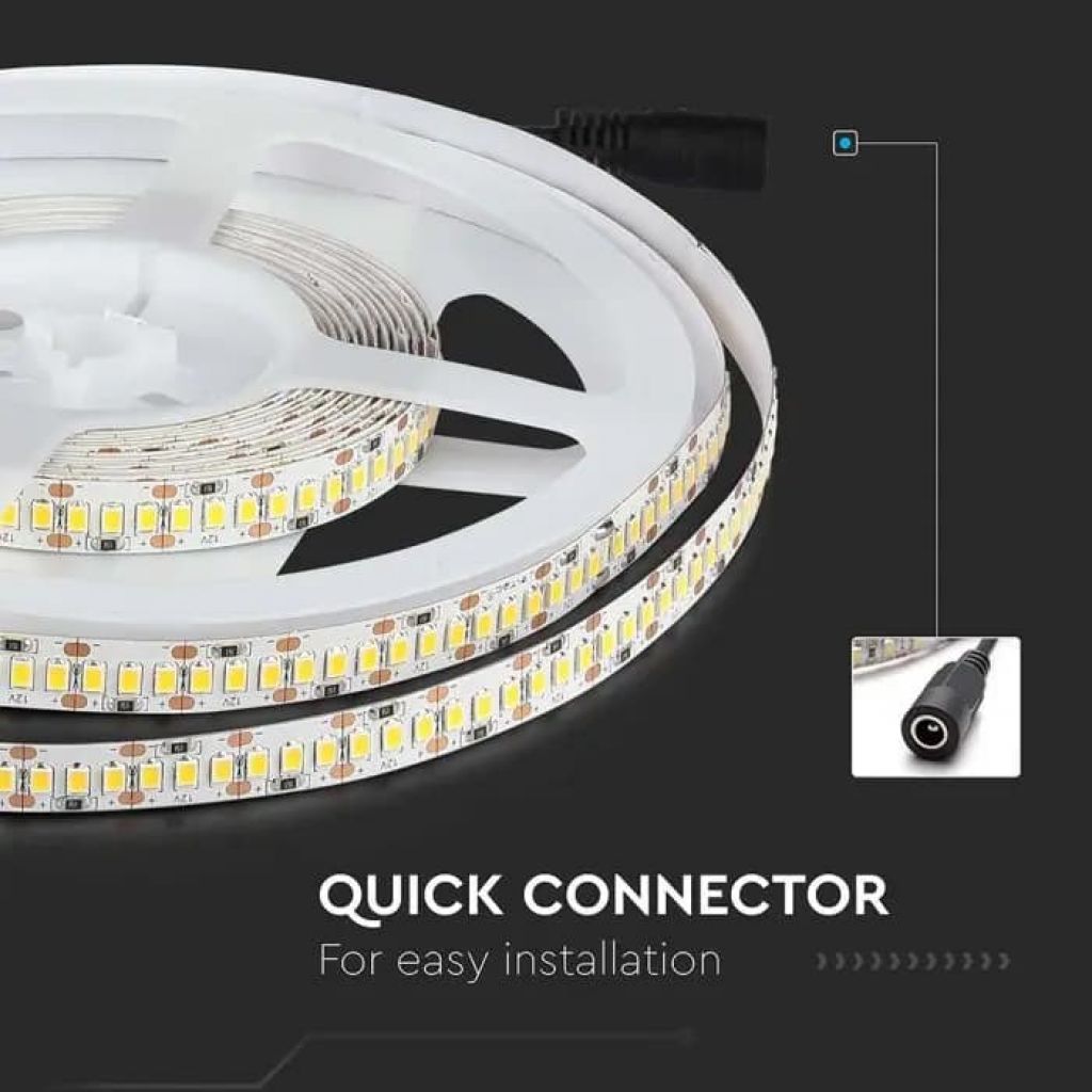 V-TAC Strip LED SMD2835 17W/m 5m 204 LED/m 12V 6400K IP20 10mm