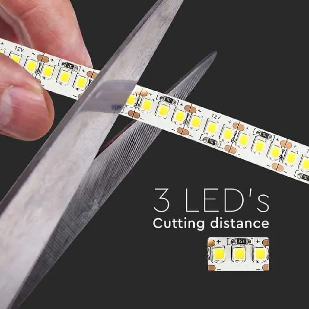 V-TAC Strip LED SMD2835 17W/m 5m 204 LED/m 12V 6400K IP20 10mm