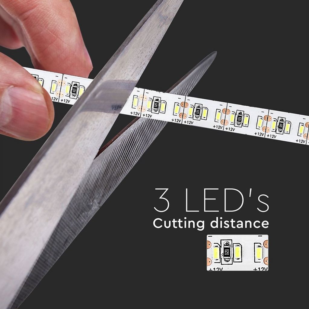 V-TAC PRO Strip LED Samsung SMD2835 12W/m 5m 120 LED/m 12V 6400K IP20 10mm