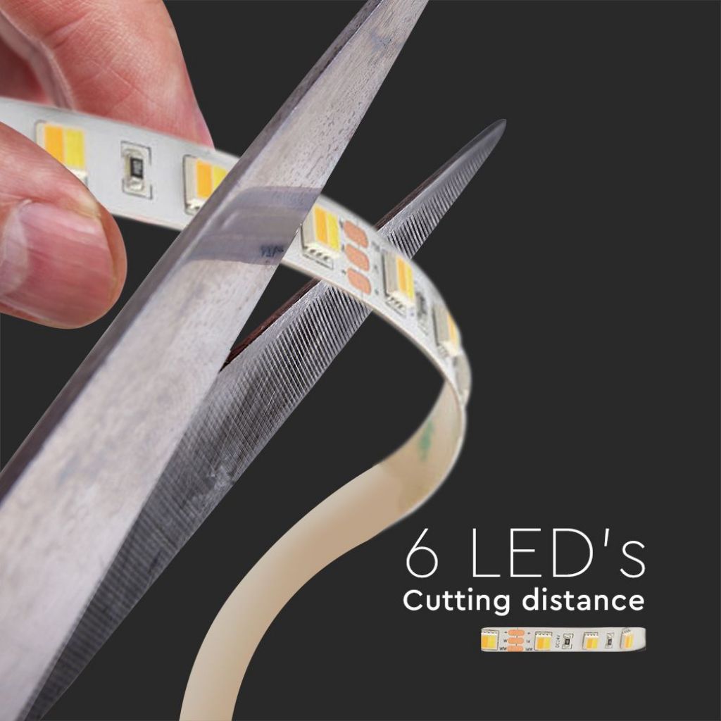 V-TAC Strip LED SMD2835 14W/m 5m 120 LED/m 24V 3IN1 IP20 10mm
