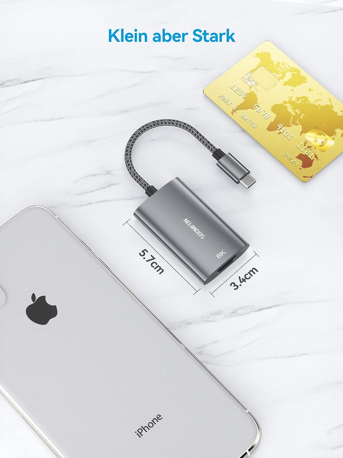 SOOMFON 8K USB C HDMI Adapter Thunderbolt 3/4 to HDMI Adapter