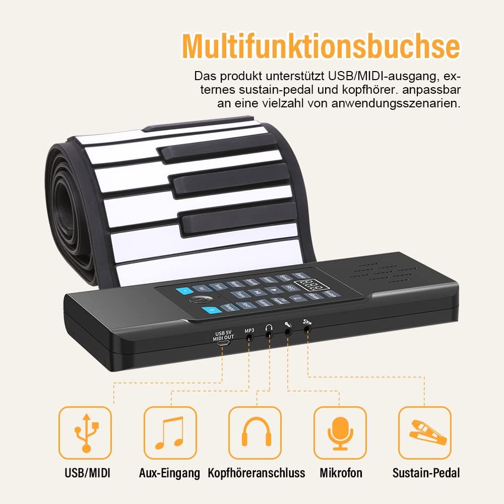 OYAYO Rollup Piano Keyboard 61 tasti Pianoforte a rullo
