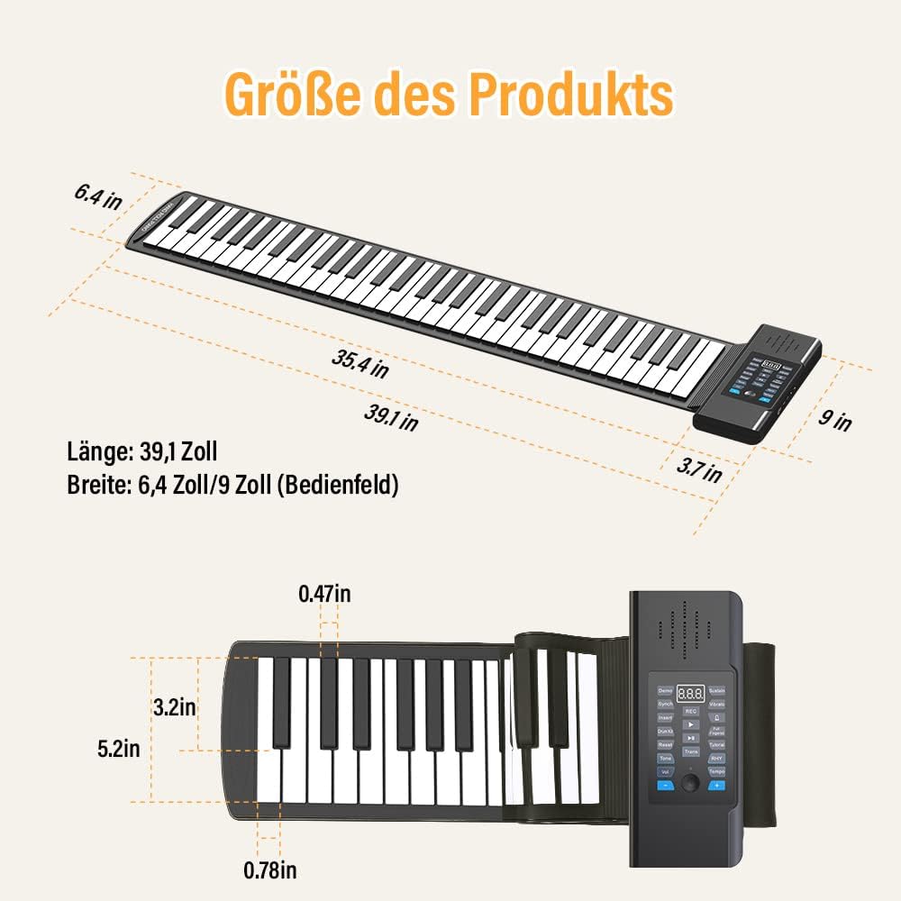 OYAYO Rollup Piano Keyboard 61 tasti Pianoforte a rullo