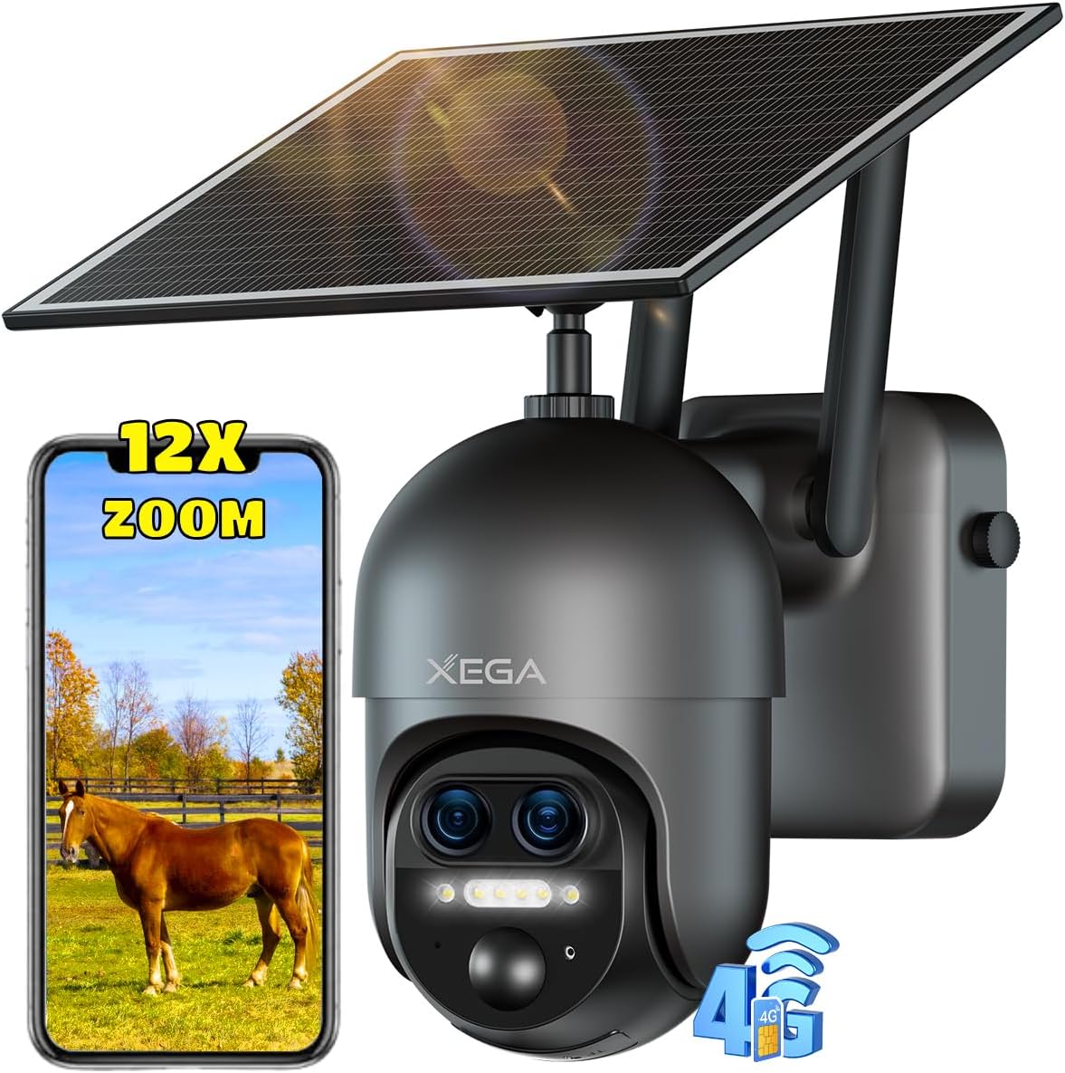 Xega 4G LTE 12X Zoom Ibrido Telecamera Esterno