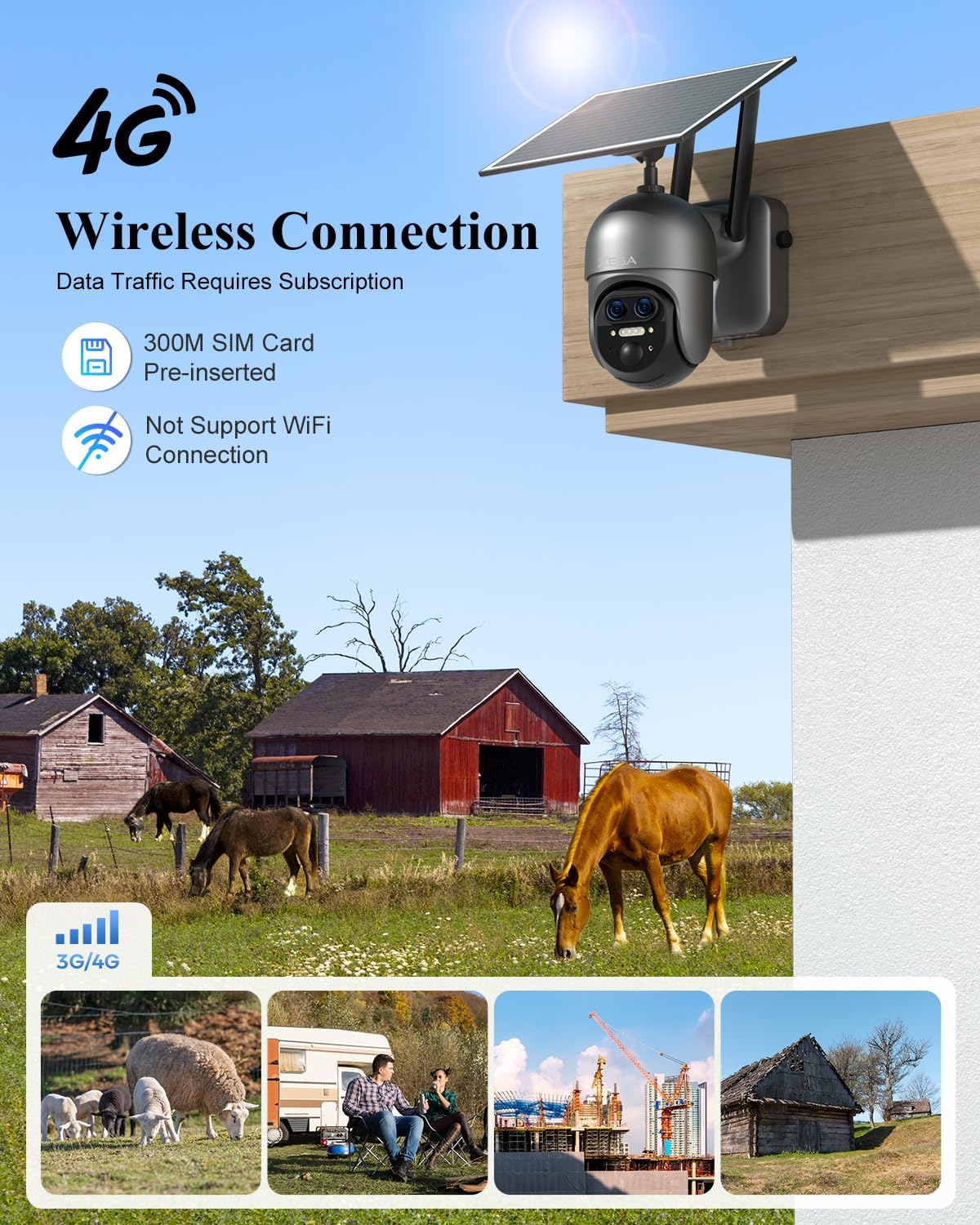 Xega 4G LTE 12X Zoom Ibrido Telecamera Esterno
