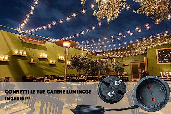 Catena Luminosa Esterno LED 13 M IP65 (Lampadine LED incluse)