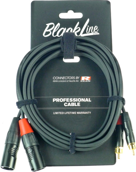 BlackLine Cavi RCA - Xlr 3m