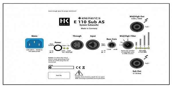 Sistema singolo HK AUDIO Elements "LineBase