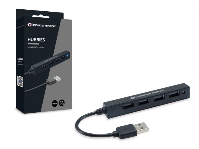 HUBBIES05B 4-Port USB 2.0 Hub