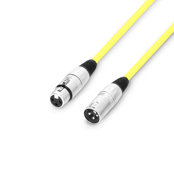 3 STAR MMF 0100 YEL Microphone Cable | Adam Hall® XLR female x XLR male | 1 m