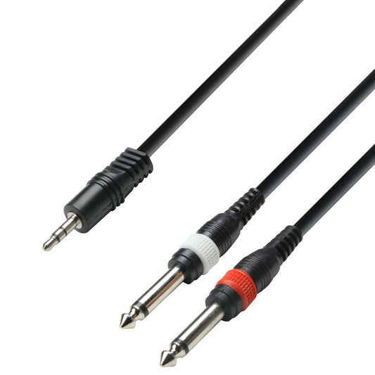 Adam Hall Cavo a Y 2 x Jack TS x MiniJack TRS |  3m