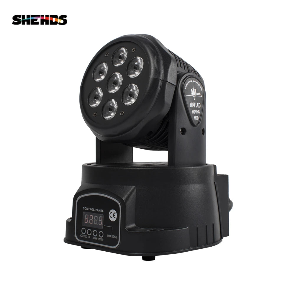 LED Wash 7x18W RGBWA + UV/7x12W RGBW Illuminazione a testa mobile 6in1 BGBWA + UV per DJ da discoteca KTV 12/16DMX Canali LED Stage Dj Light