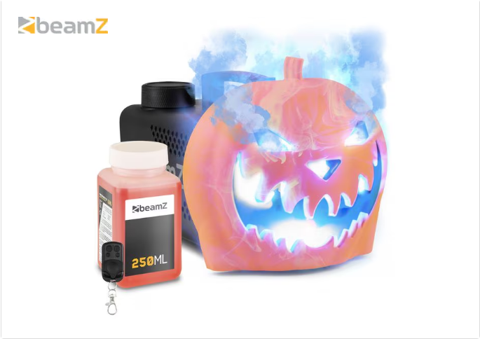Macchina nebbiogena BeamZ S553L Set per Halloween