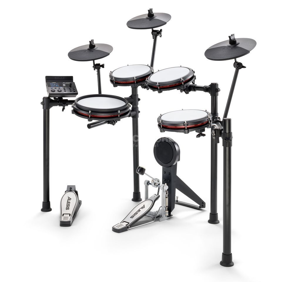 Alesis Kit Nitro Max Batteria elettronica in otto pezzi con teste a rete e Bluetooth