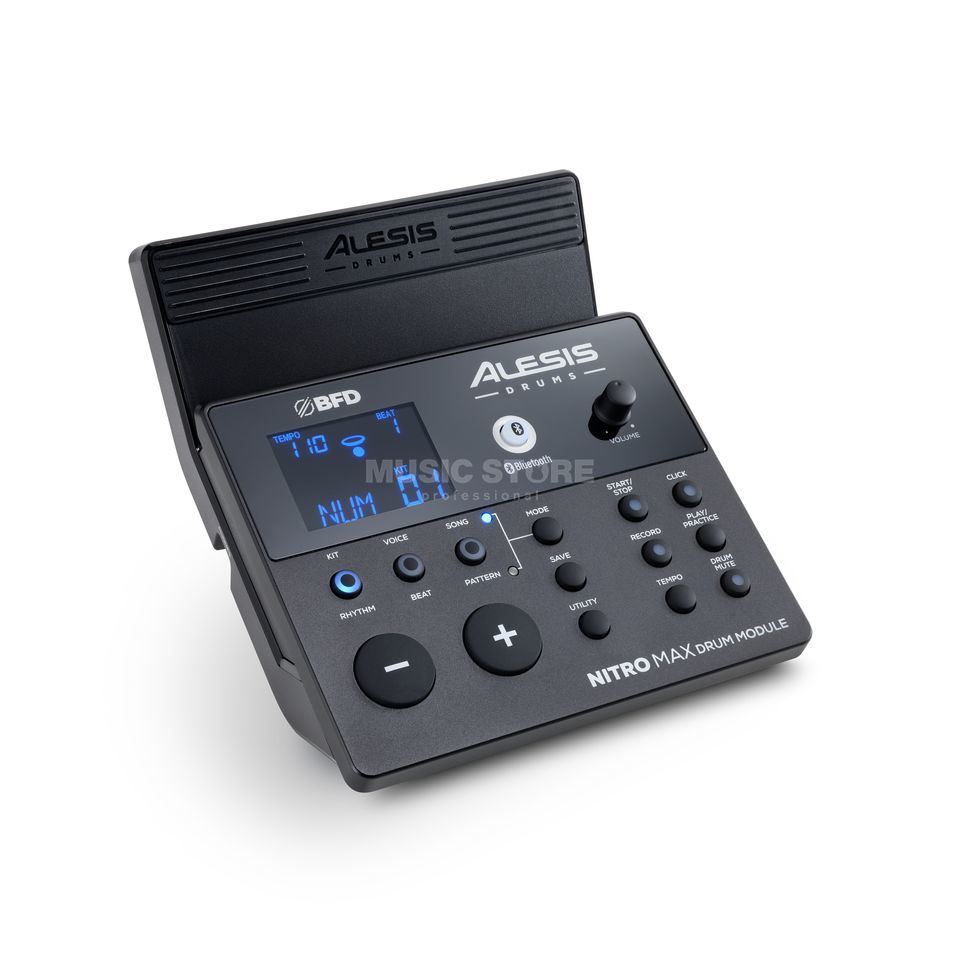 Alesis Kit Nitro Max Batteria elettronica in otto pezzi con teste a rete e Bluetooth