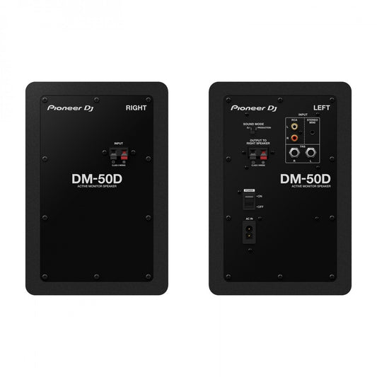 Pioneer DJ DM-50D monitor attivo da 5"(pc) (coppia) Nero / Bianco