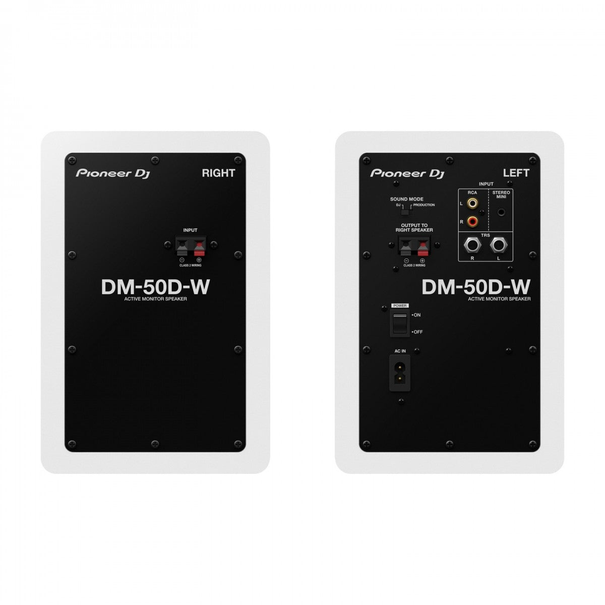 Pioneer DJ DM-50D monitor attivo da 5"(pc) (coppia) Nero / Bianco