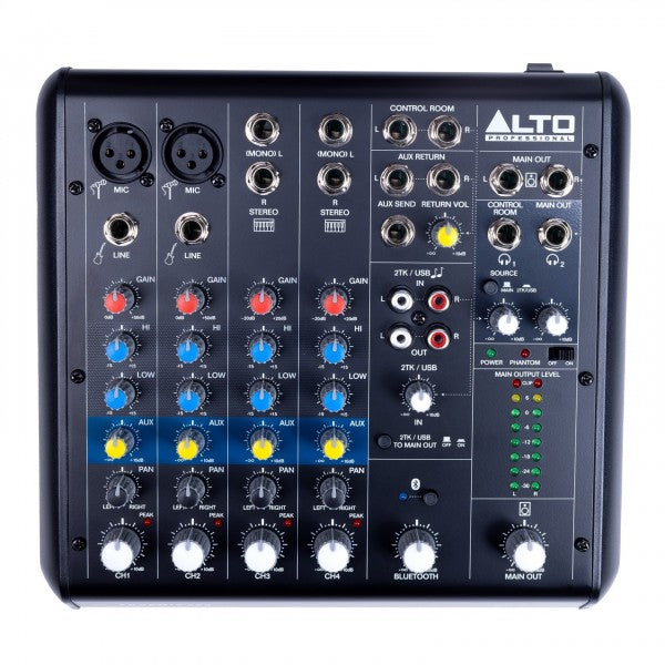 Alto TRUEMIX 600 Mixer analogico compatto a 6 canali con USB e Bluetooth