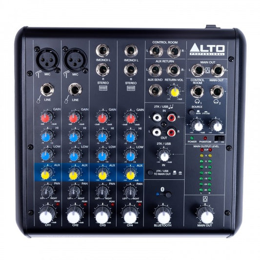 Alto TRUEMIX 600 Mixer analogico compatto a 6 canali con USB e Bluetooth