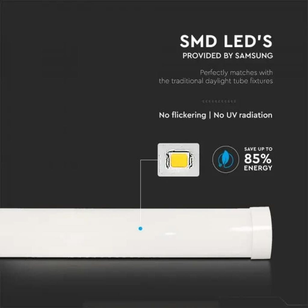 V-TAC PRO Plafoniera LED Chip Samsung Prismatica 40W 120LM/W 120cm 3000K IP20