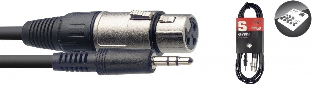 Cavo XLR to Mini Jack nero STAGG