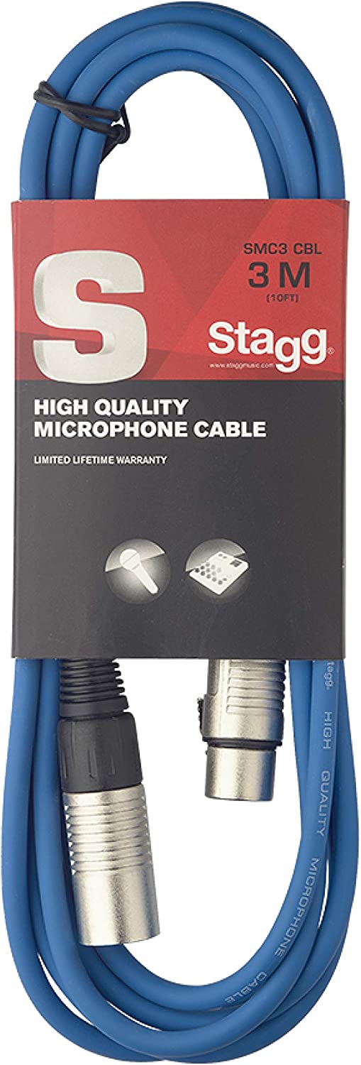 Cavo Microfono Blu 3m - STAGG