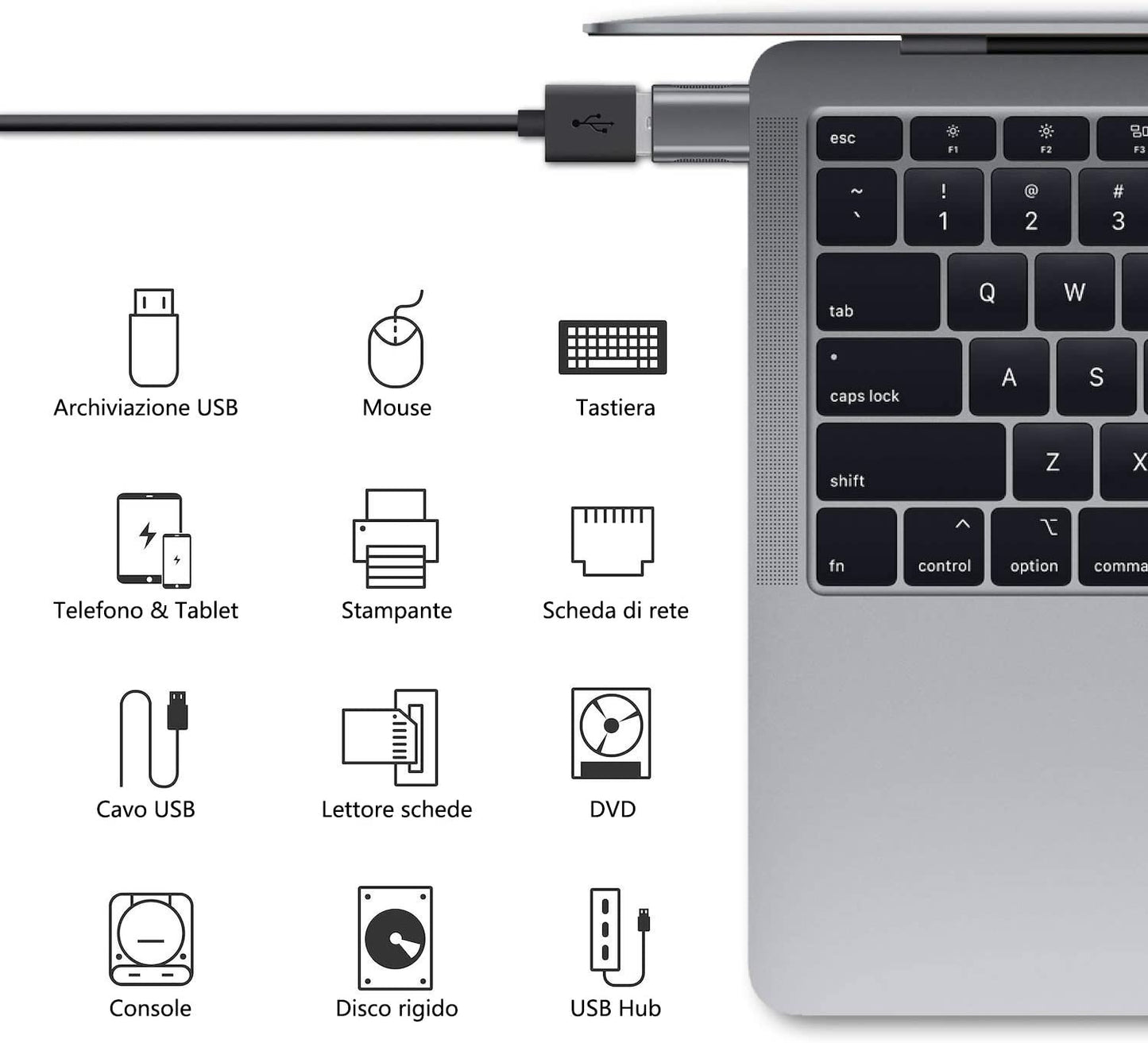 Adattatore da USB C a USB 3.0