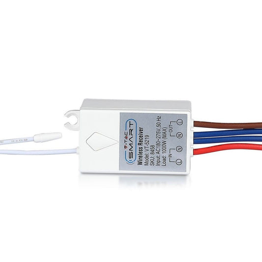 V-TAC Ricevitore Wireless per Interruttori Senza Fili Fino a 500mt