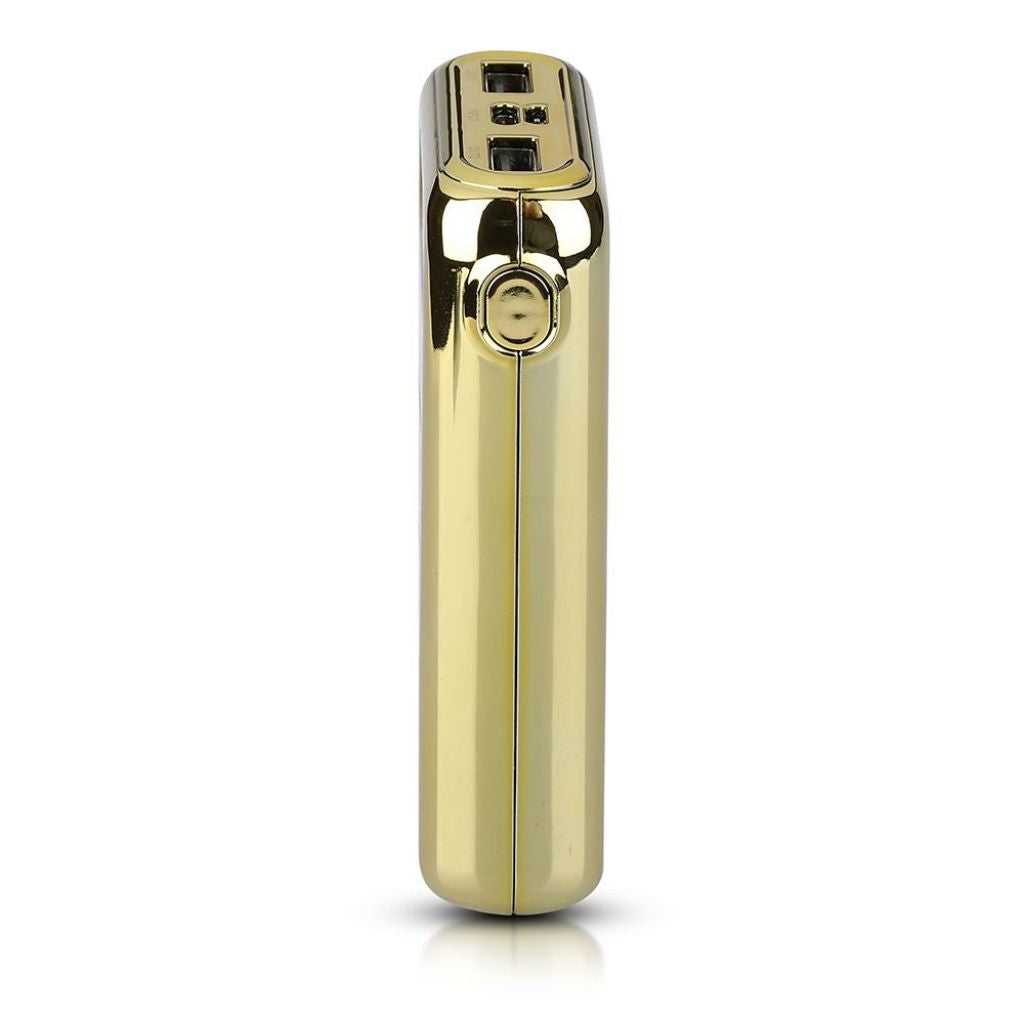 Power Bank 10.000 Mah Colore Oro Dual USB Micro USB e Tipo C