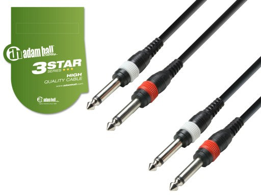 Adam Hall - Cavo audio Jack 6.3mm to jack 6.3mm STEREO - 3m