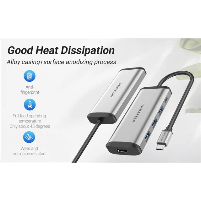 Vention USB C Docking station 5in1 4K ULTRA HD, 100W