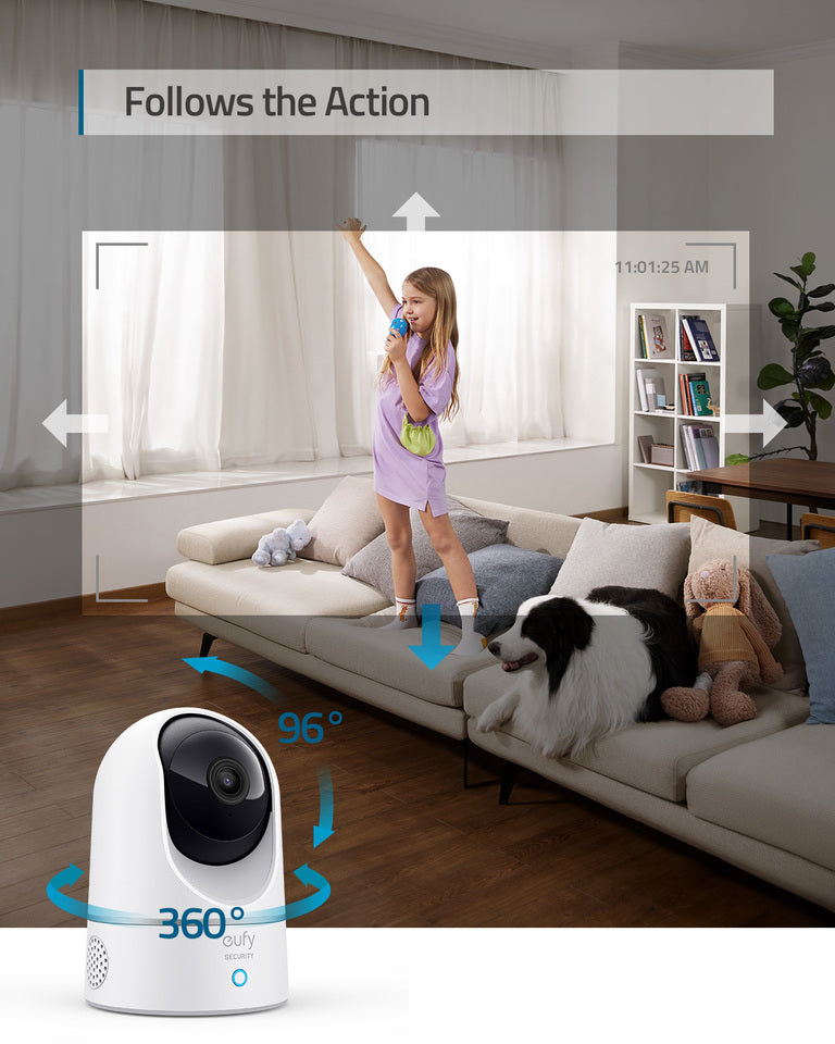 eufy Security Solo IndoorCam P24, 2K, Pan & Tilt, Indoor Security Camera