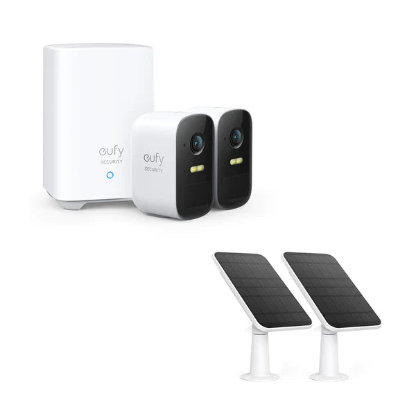 ANKER EufyCam 2C + EUFYCAM SOLAR PANEL CHARGER(2-PACK)