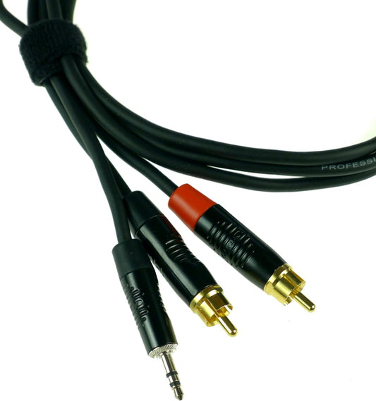 BlackLine DCD8166 (1.5m) - Cavo 2x cinch 1x Jack Stereo Da 3,5 Mm