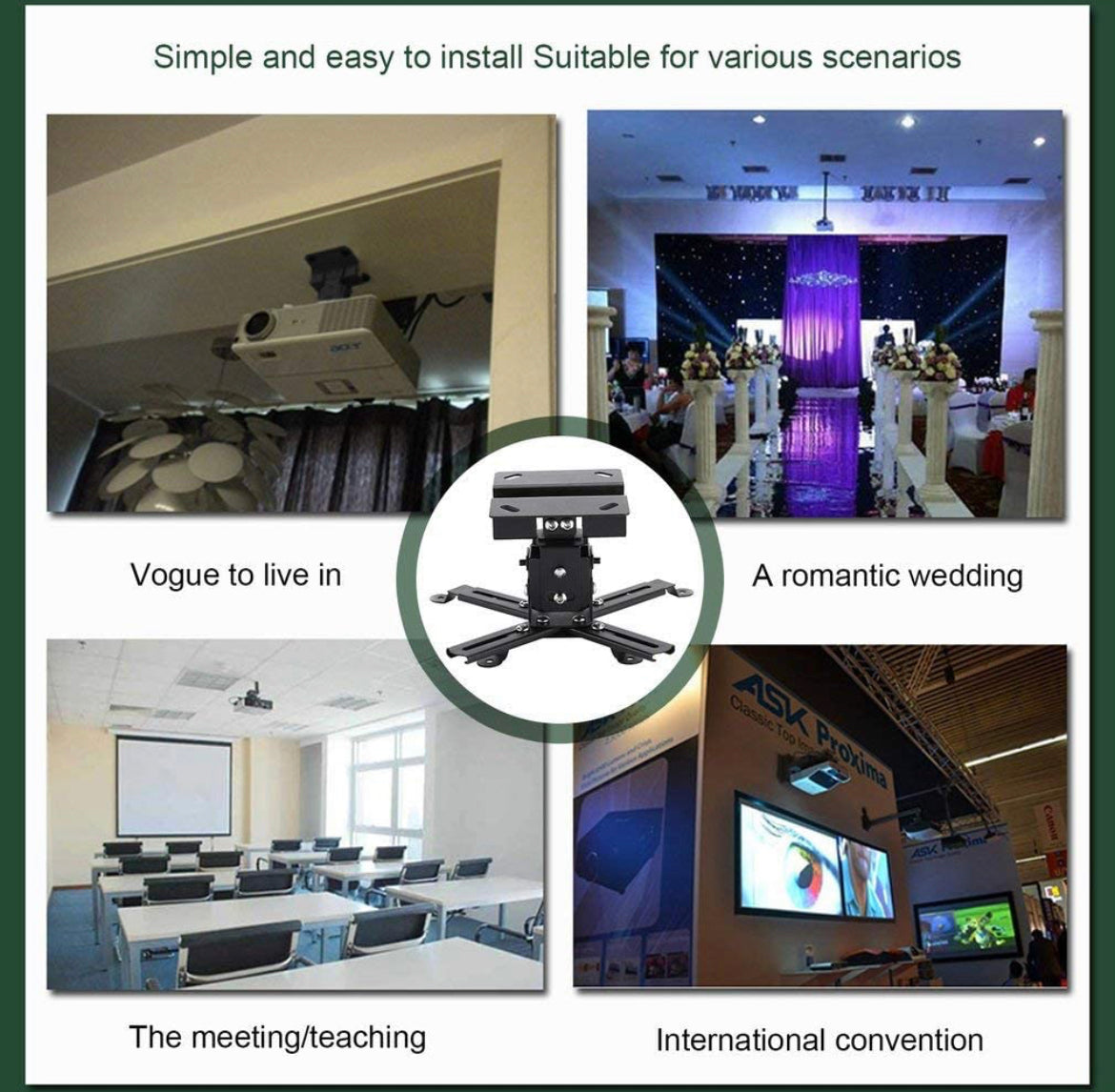 Supporto da soffitto /muro staffa videoproiettore