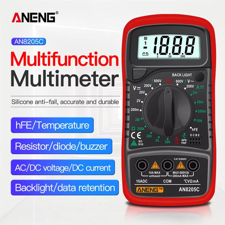 ANENG Multimetro digitale Rosso
