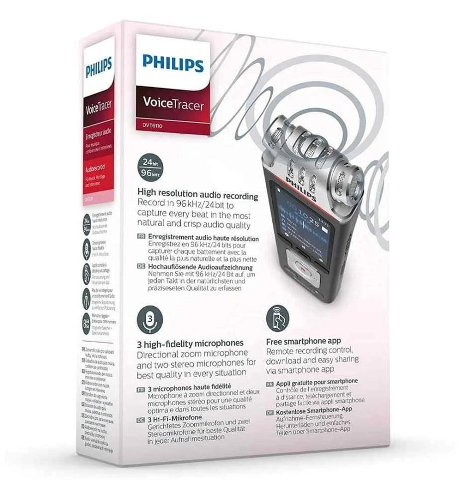 Philips VoiceTracer Tracciatore vocale DVT6110, Registratori Audio