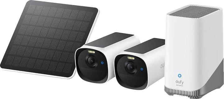 eufy E40 HomeBase 2 Telecamera Esterna 2K Solare 2x Bianco
