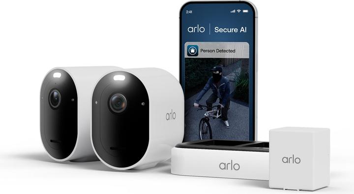 eufy E40 HomeBase 2 Telecamera Esterna 2K Solare 2x Bianco