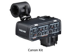 TASCAM CA-XLR2d-C - Adattatore microfono XLR per fotocamere mirrorless, kit Canon