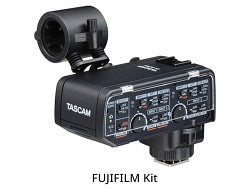 TASCAM CA-XLR2d-F - Adattatore microfonico XLR per fotocamere mirrorless, kit Fujifilm