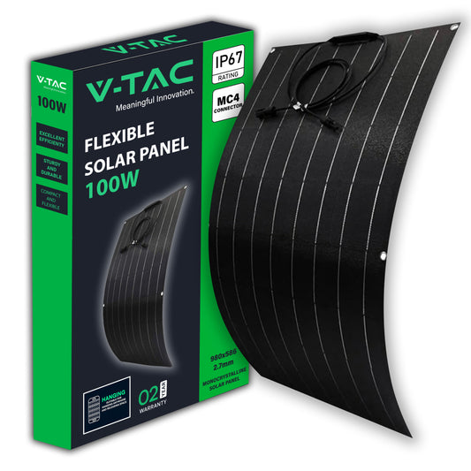 V-TAC Pannello Solare Fotovoltaico 100W Flessibile