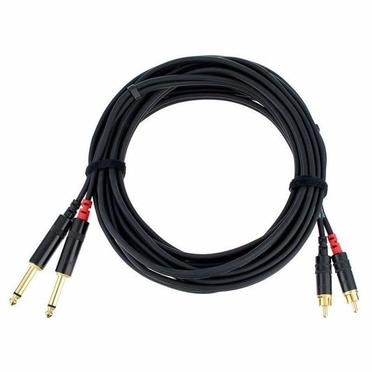 Cordial CFU 6 PC 2x Jack mono 2x chinch 6m