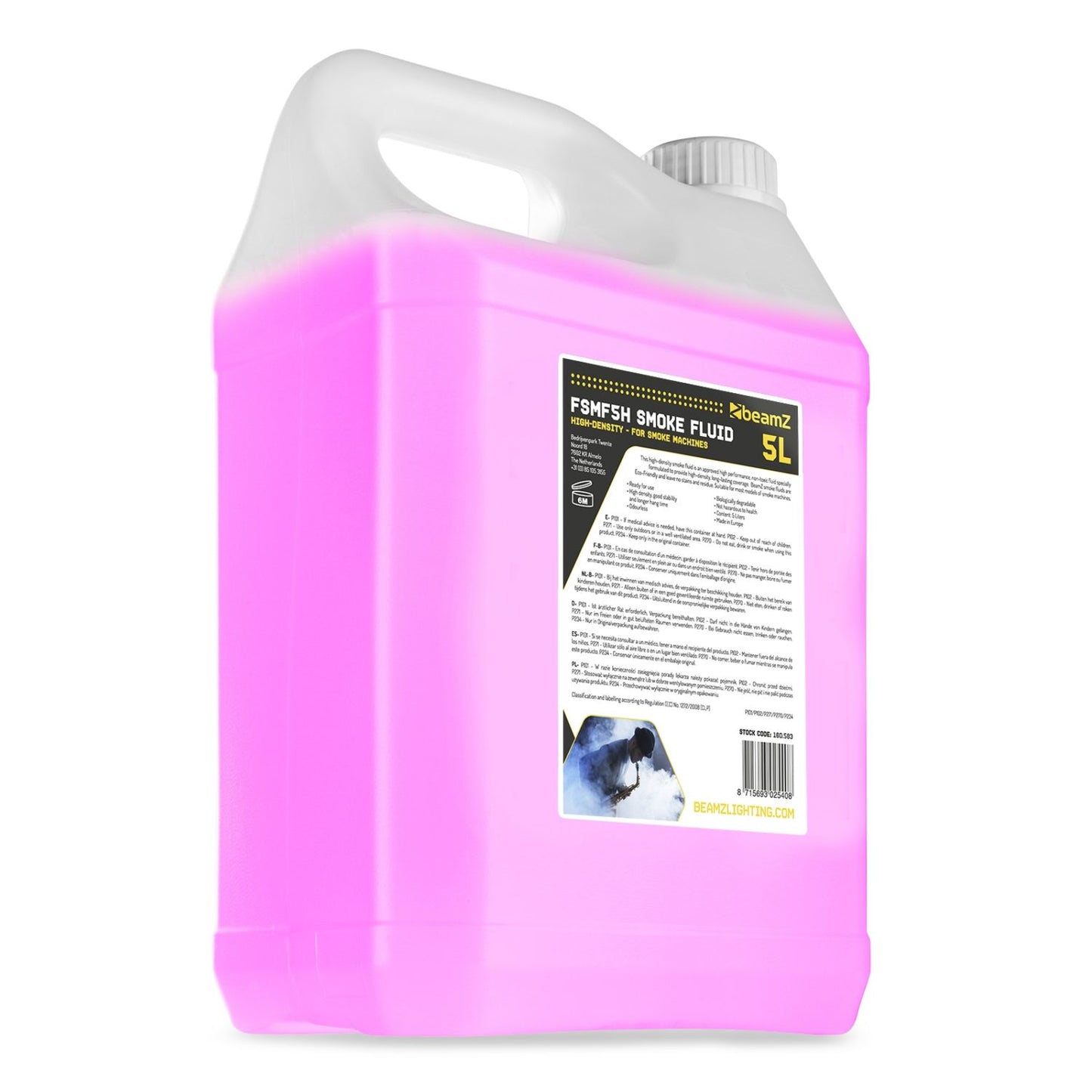 beamZ FSMF5H Fluido Nebbia 5L Alta Densità Rosa