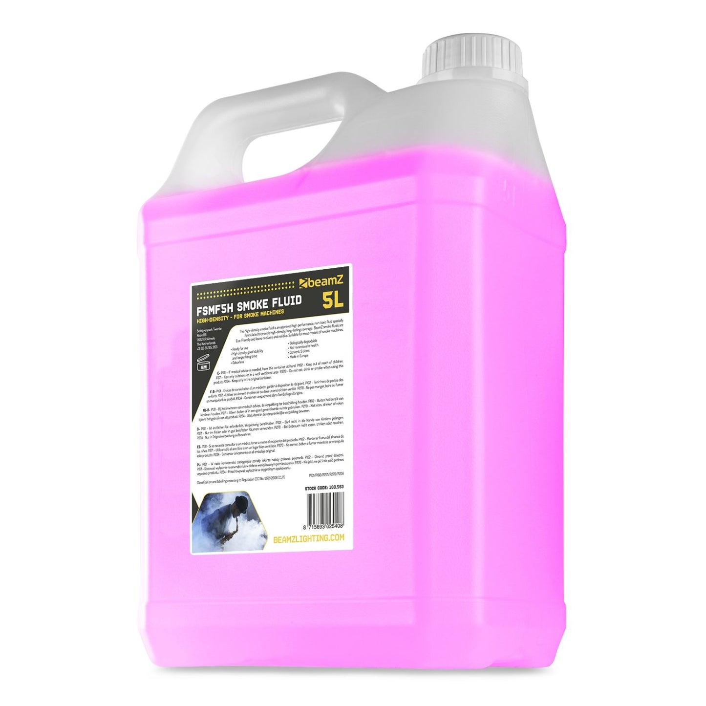 beamZ FSMF5H Fluido Nebbia 5L Alta Densità Rosa