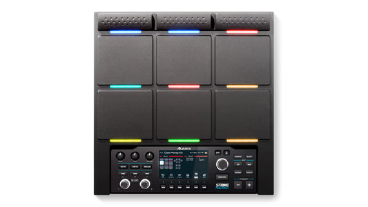 Alesis Strike Multi Pad, Pad per percussioni a 9 trigger con retroilluminazione RGB, campionatore, scheda audio on board a 2 ingressi/2 uscite, USB