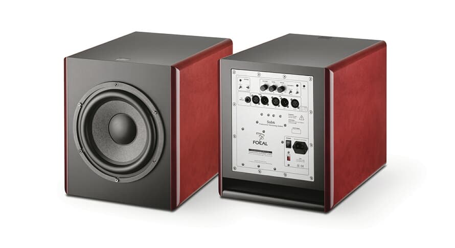 Focal Sub6 in radica rossa Subwoofer da studio