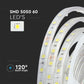 V-TAC Strip LED SMD5050 9W/m 5m 60 LED/m 24V 6400K IP65 10mm